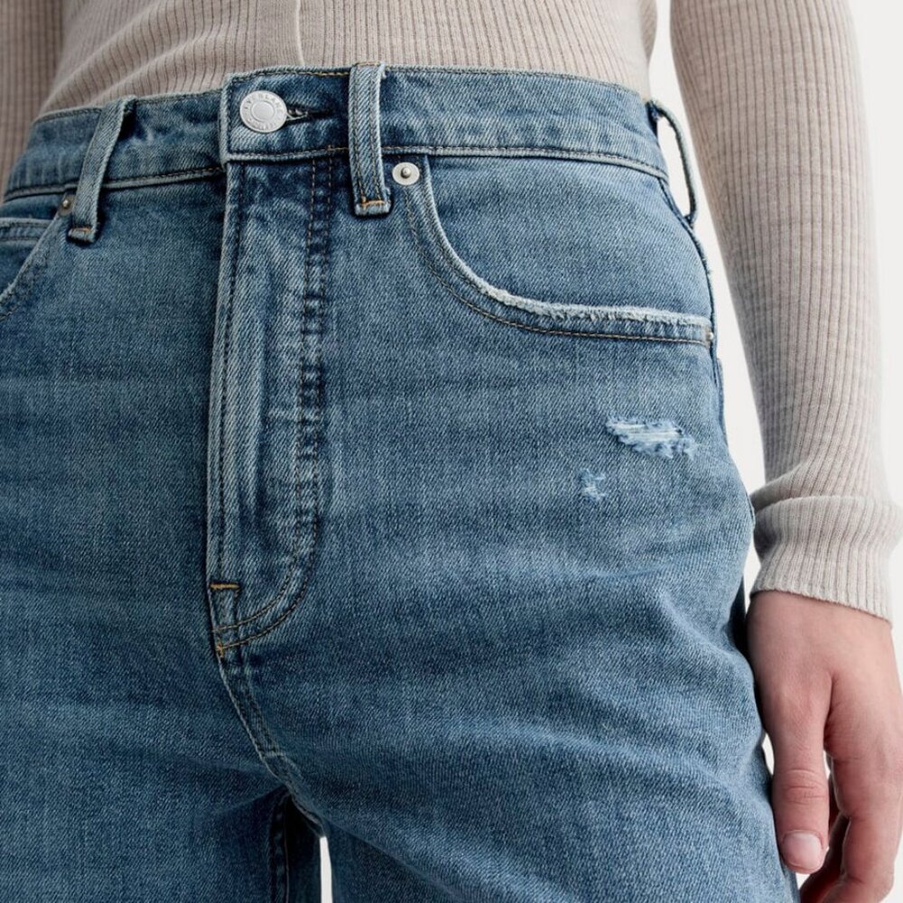 Everlane High Rise Straight Jeans in Blue - Picture 6 of 15